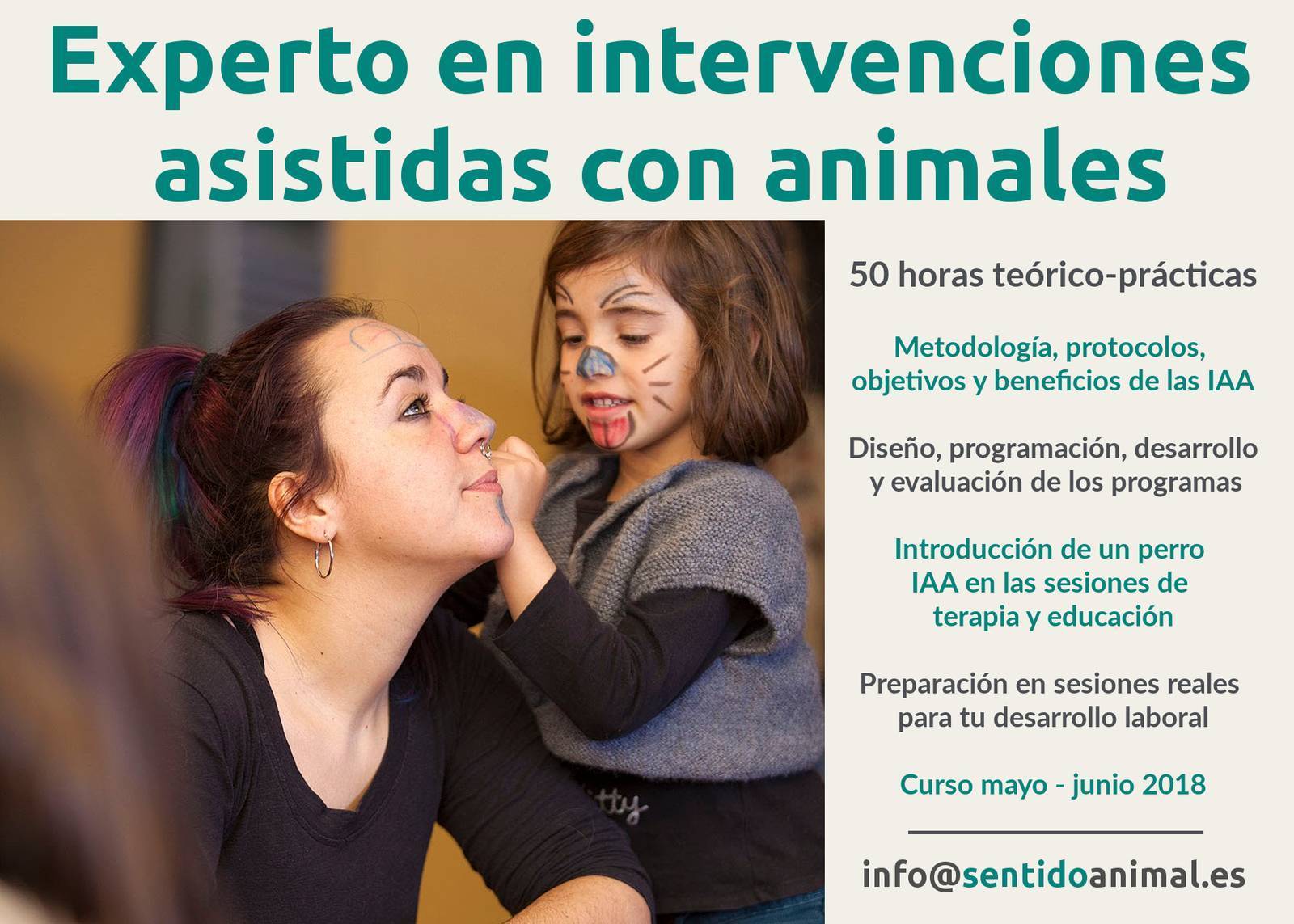 Curso de experto en intervenciones asistidas con animales