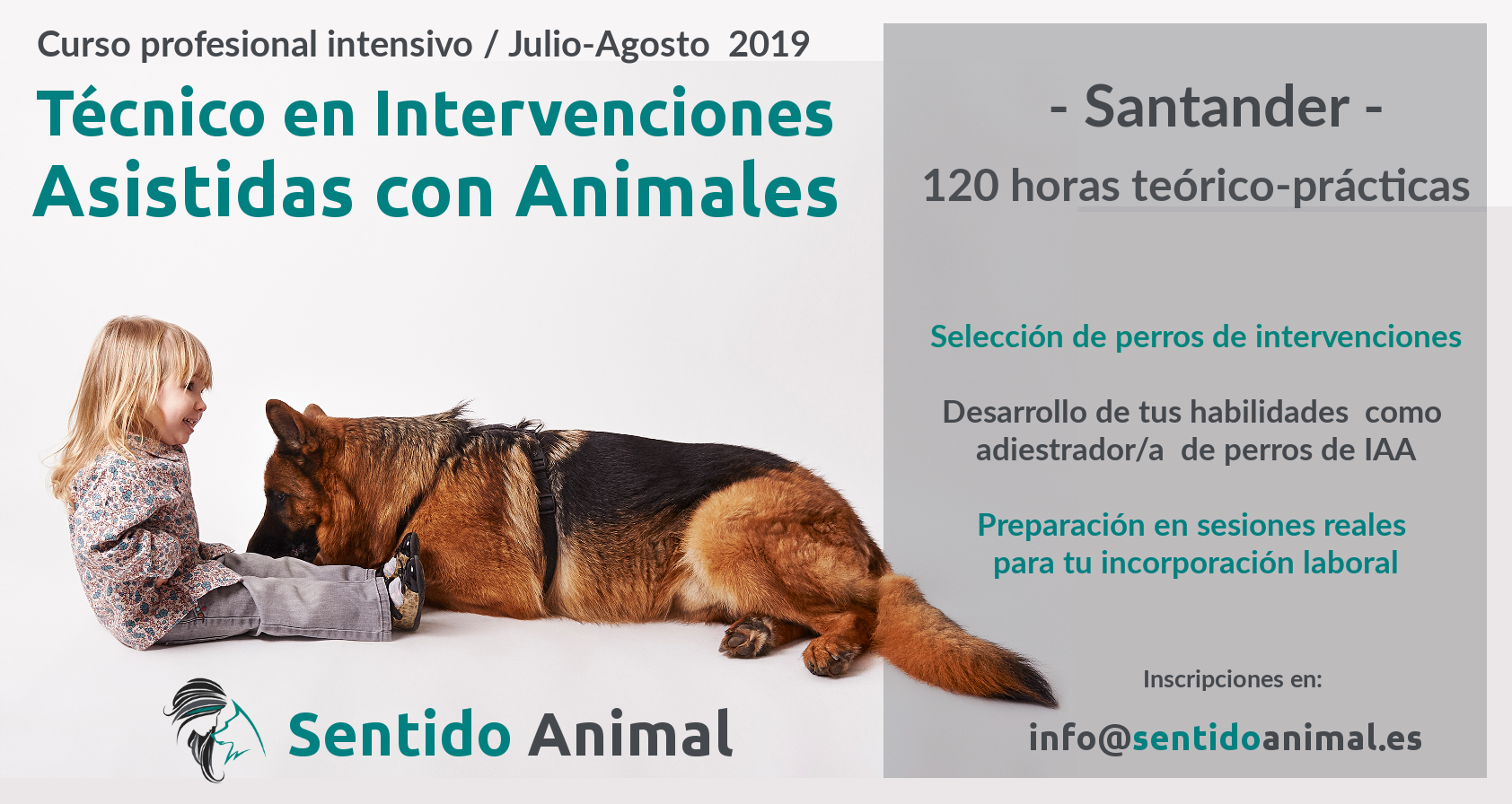 Curso intensivo de técnico en intervenciones asistidas con animales – Santander 2019